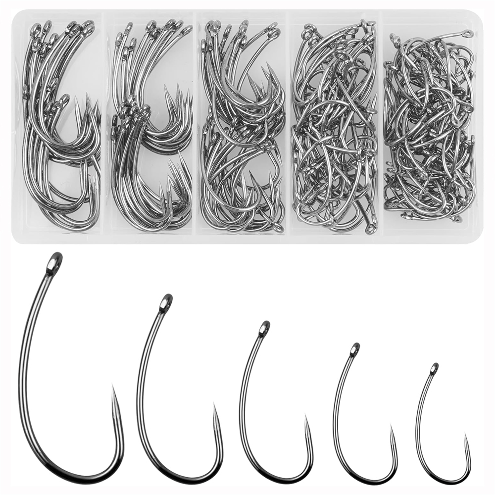 Fishing Hook Circle - 180 buah Kit kait pancing Barbless