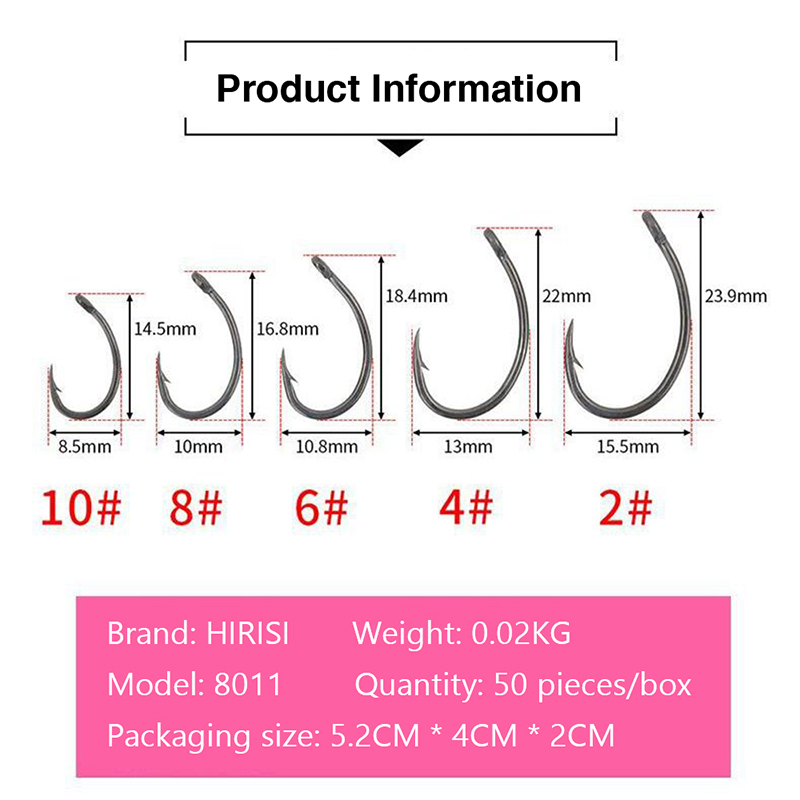 Fishing Hook Box - Kail Pancing Hirisi Baru 50pcs Dalam