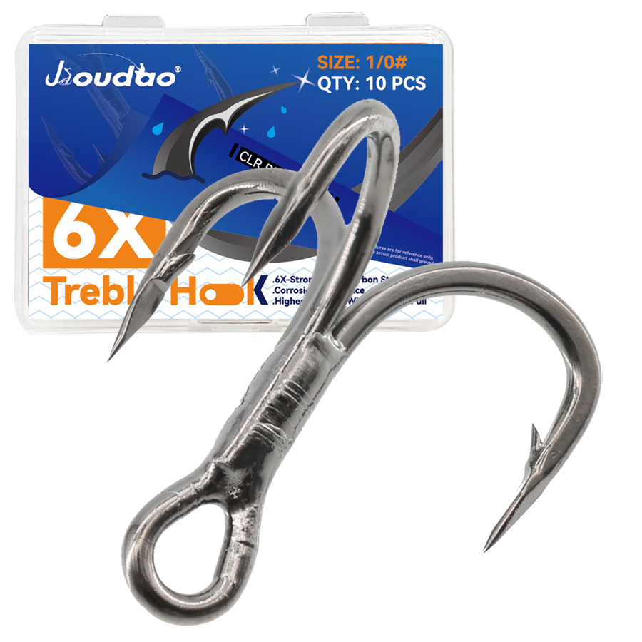Fishing Hook Offset - 6X kail pancing Treble 10 buah