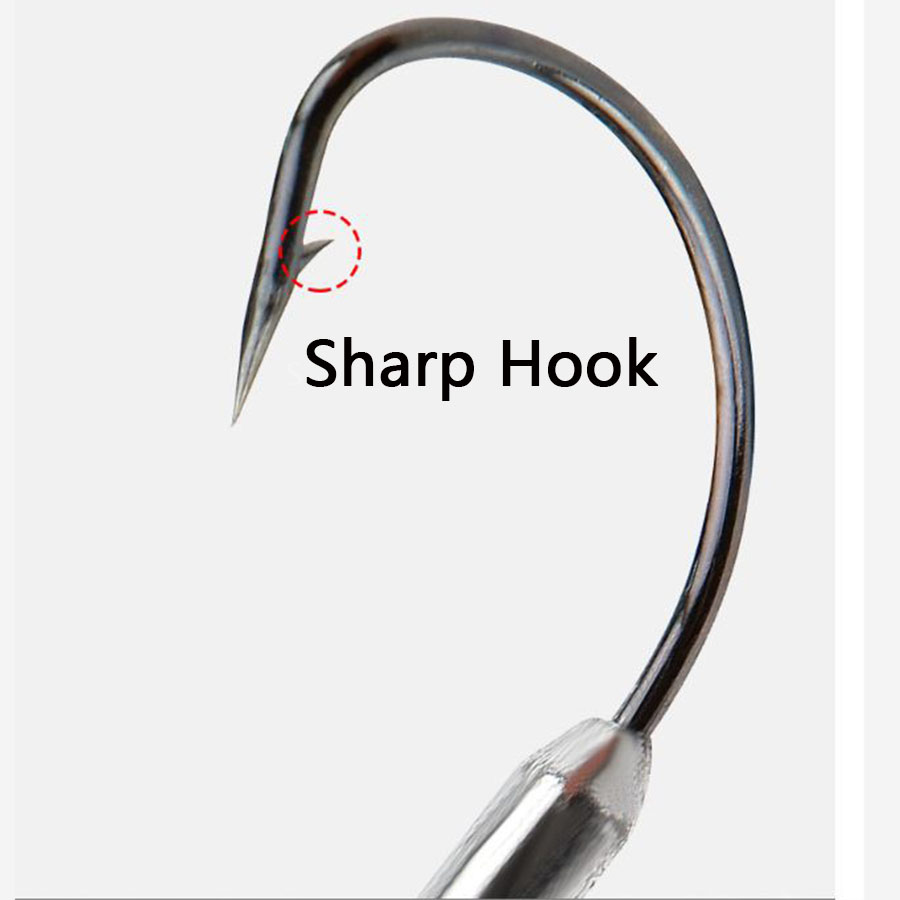 5 buah Umpan Cacing Lembut 1/0 - Fishing Hook Offset ulasan dan harga