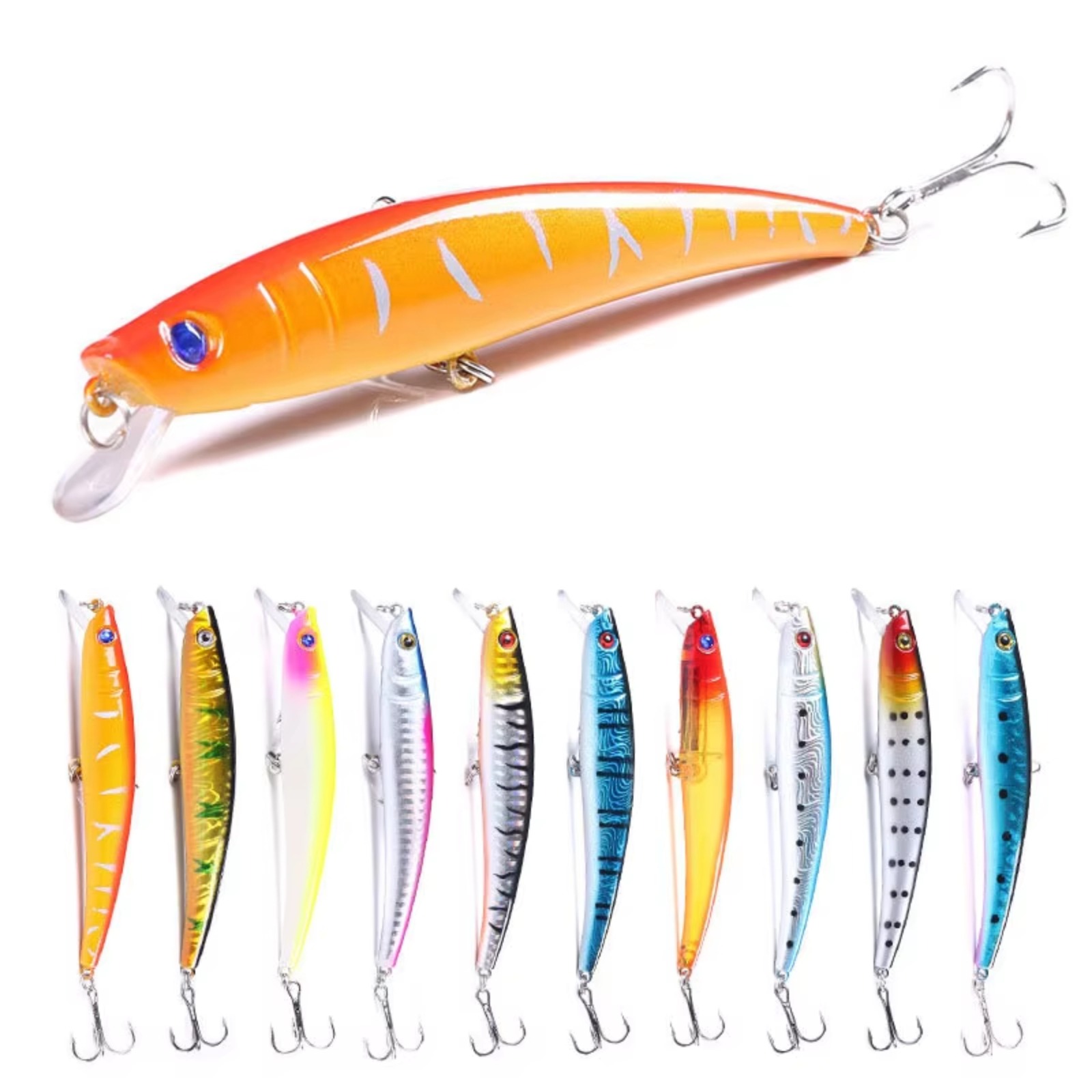 Umpan Pancing Minnow 110mm 13g - Fishing Hook Treble ulasan dan harga