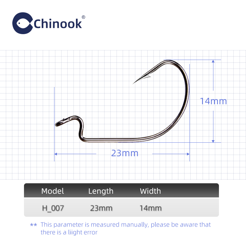 Chinook 20pcs Wide worm Texan  - Fishing Hook Barbless ulasan dan harga