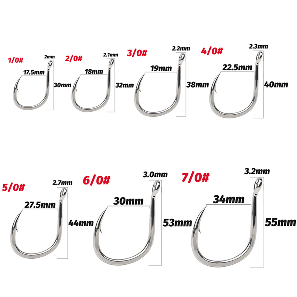 10 buah kail ikan besar 1/0-7/ - Fishing Hook Offset ulasan dan harga