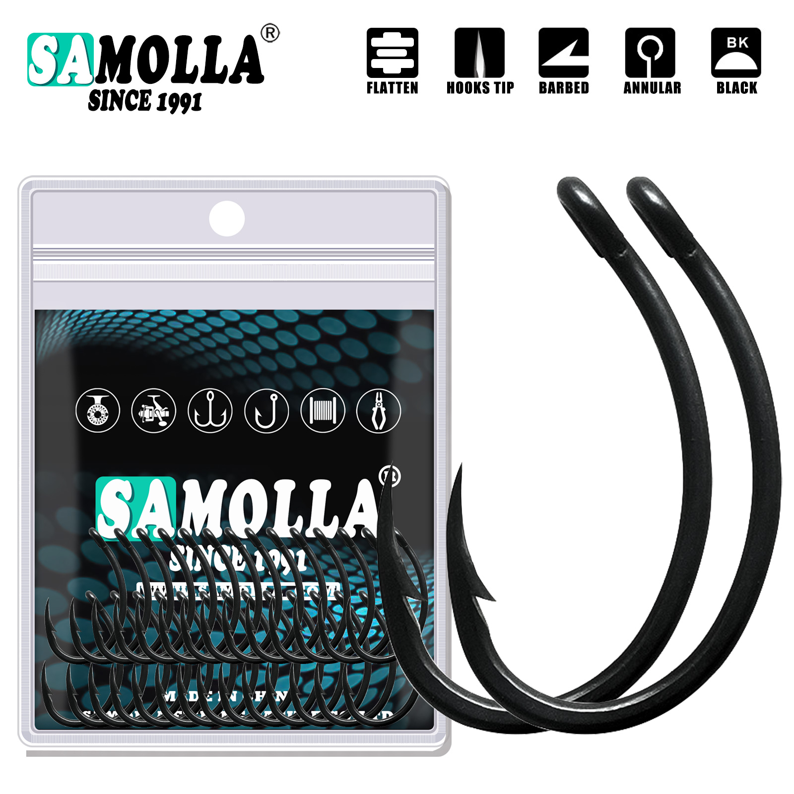 50 buah kait pancing ikan mas  - Fishing Hook Offset ulasan dan harga