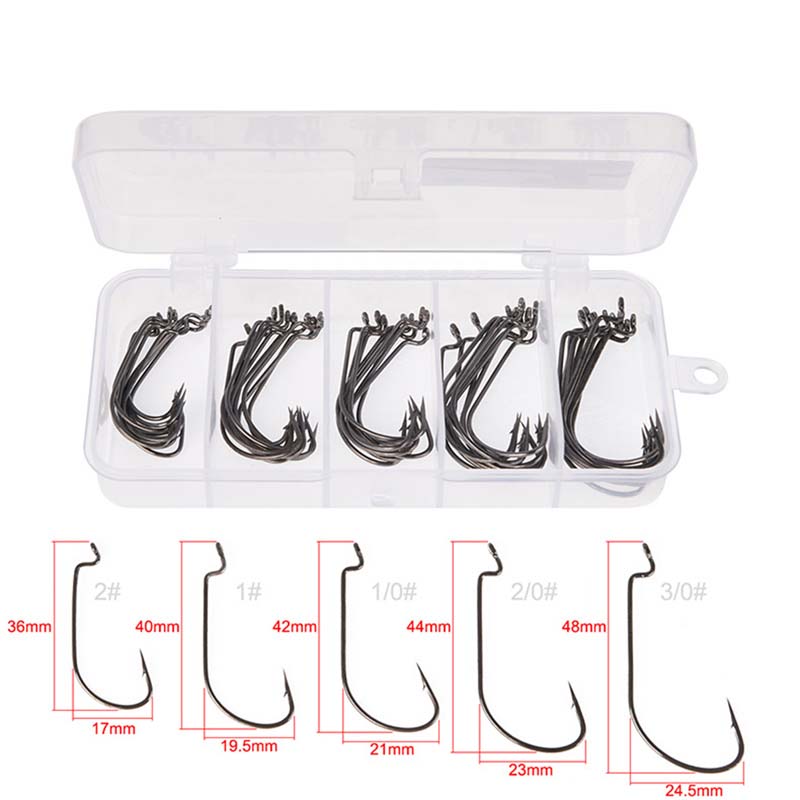 50Pcs/Kotak Kail Pancing Baja  - Fishing Hook Box ulasan dan harga