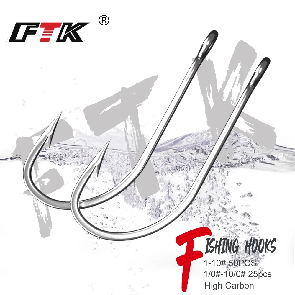 FTK kail pancing 1-10 #50PCS 1 - Fishing Hook Offset ulasan dan harga