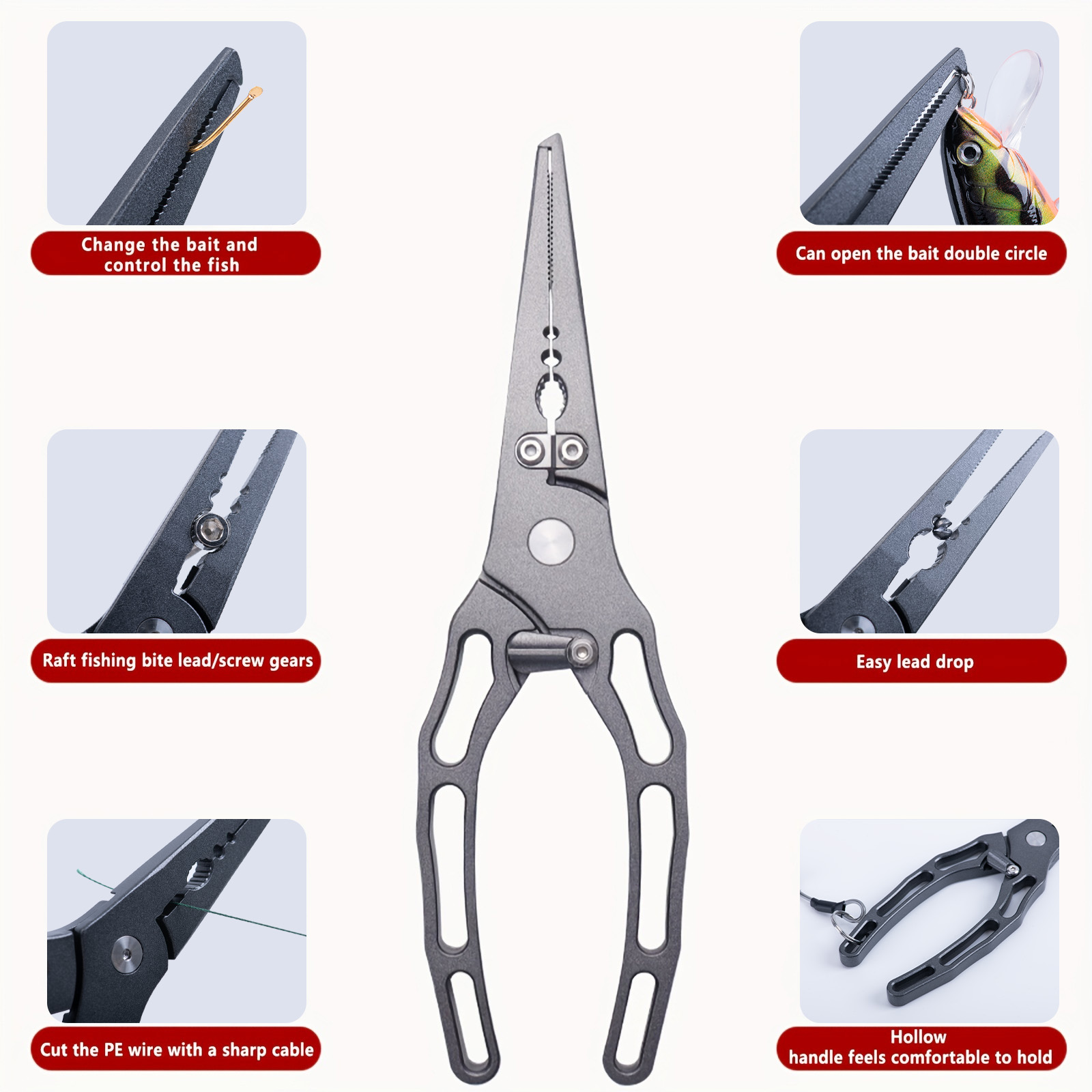 Kit Kombinasi Tang Pancing dan - Fishing Hook Sharpener ulasan dan harga